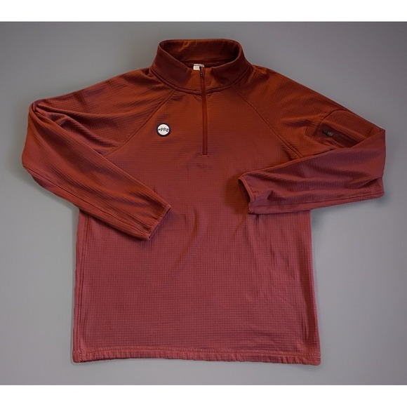 Other - PR Run And Walk 1/4 Quarter Zip Waffle Knit Embroidered Logo Maroon Medium JBHS